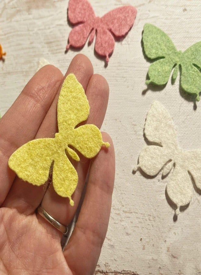 Haoser Butterflies die-Cut Packs, Tiny Mix, Wool Craft Embellishments Felt Butterfly Craft item-20 pc - Image 2
